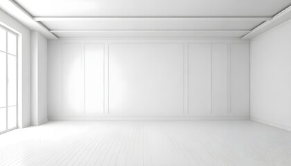 A room with white walls and a window, devoid of furniture or decoration