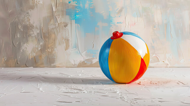 Playful beach ball AI generative
