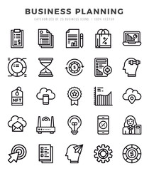 Set of Business Planning icons. Vector Illustration.