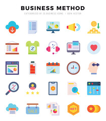 Set of Business Method icons. Vector Illustration.
