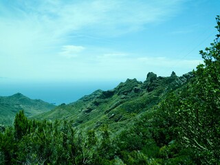 Landscape of Anaga Rural Park, Santa Cruz de Tenerife, Canary Islands, Spain