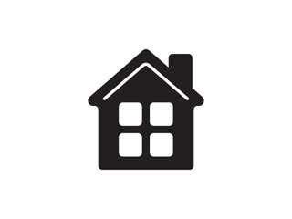 Icon a house representation, isolated against a clean background. This simple vector symbol evokes a sense of warmth and security, embodying the concept of home.