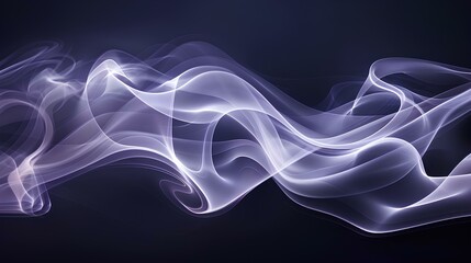 Fototapeta premium Abstract purple smoke on black background