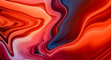 Dynamic Swirls of Vivid Acrylic Liquid Paint Textures: Bold Hues and Emotional Abstract an artwork created with generative AI tools