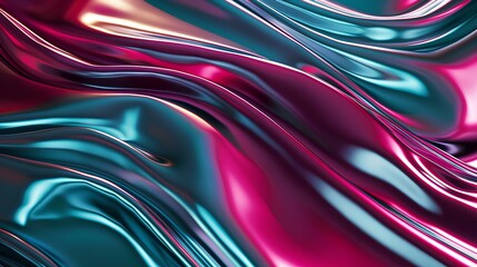 Obraz premium Wavy colorful fabric.