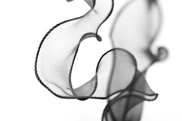 abstract black ribbon on white background