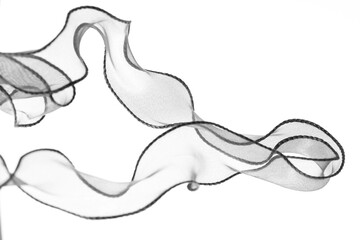 abstract black ribbon on white background