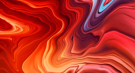 Dynamic Swirls of Vivid Acrylic Liquid Paint Textures: Bold Hues and Emotional Abstract an artwork created with generative AI tools