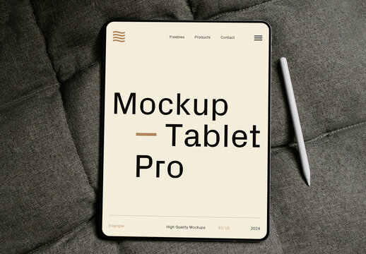 Tablet Pro with Pencil Mockup