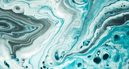 Dynamic Swirls of Vivid Acrylic Liquid Paint Textures: Bold Hues and Emotional Abstract an artwork created with generative AI tools