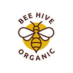 Bee hive and honey logo flat vector designBee hive and honey logo flat vector design © fahmi