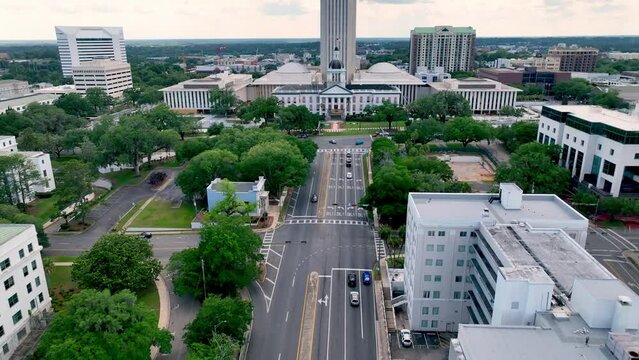Tallahassee Florida Aerial Push in the the State Capital