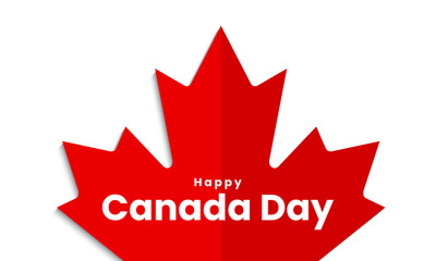 Fototapeta premium Canada day background, July 1. National holiday greeting card design. Canada Day celebration with maple leaves. Vector illustration