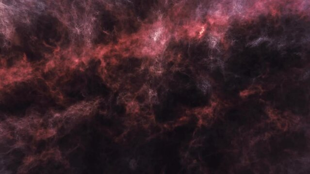 Abstract loop orange smoke cloud fire particles effect animation on black background. 4K 3D atmosphere soft fog,smoke,loud with dust on dark