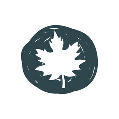 Obraz premium Maple leaf vector logo. Forest and wood symbol sign. Nature tree logo.