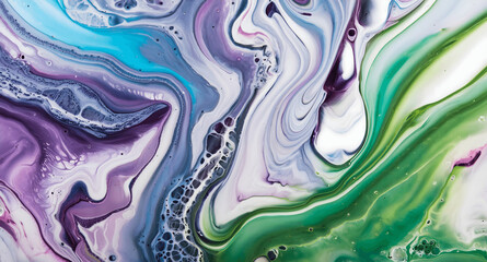 Dynamic Swirls of Vivid Acrylic Liquid Paint Textures: Bold Hues and Emotional Abstract an artwork created with generative AI tools