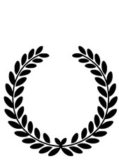 Laurel wreath SVG, Plant SVG, Winner SVG, Laurel wreath Silhouette, Laurel wreath Clipart, Leaves SVG, Wedding SVG, Cut file for Cricut, Award SVG
