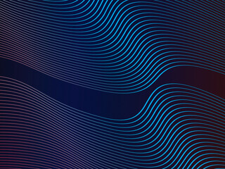 Abstract background of wavy lines with modern gradient blue color, perfect for banner, business card, banner, website, wallpaper, etc.	