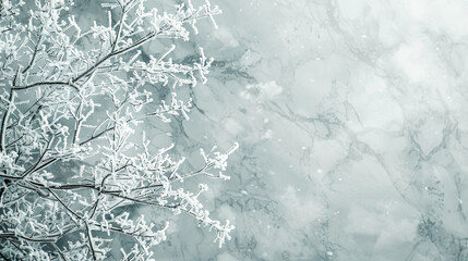 Fototapeta premium A chilly, winter ambiance in Marble background