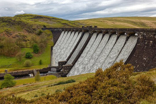 Claerwen Dam Elan Valley Wales UK. 