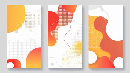 This abstract flyer template features simple volume white circles.