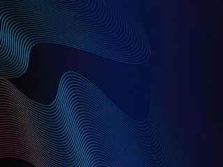 Abstract background of wavy lines with modern gradient blue color, perfect for banner, business card, banner, website, wallpaper, etc.	