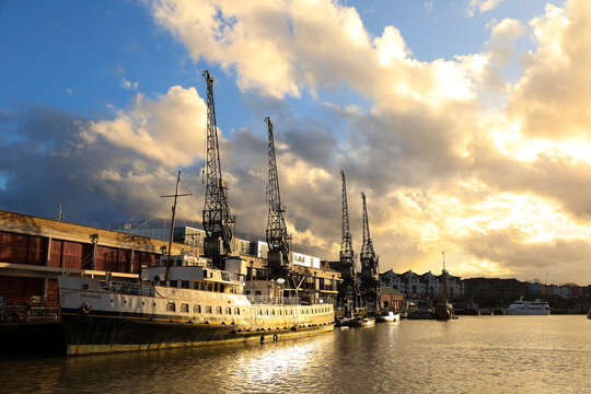 The dock at Harbourside area at sunset
