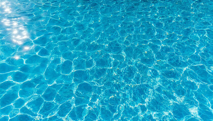 Obraz premium プールの水面の波紋 Generative AI