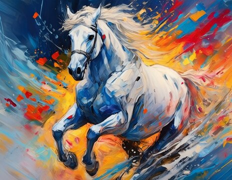 Cheval, mouvement rapide