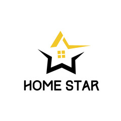 Home Star, a logo inspired by the shape of a star and the roof of a house, and this logo is very suitable for a real estate and construction company.