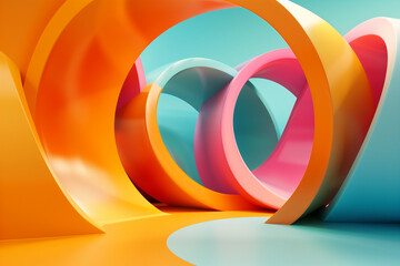 Obraz premium 3d abstract background with modern colours and modern shapes