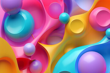 3d abstract background with modern colours and modern shapes
