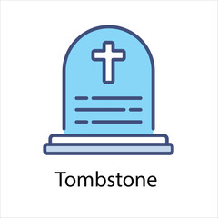 Obraz premium Tombstone Vector icon 