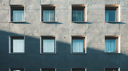 House facade with windows