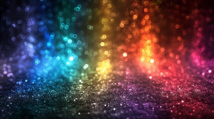 Naklejka premium beautiful rainbow sparkling background with bokeh effect