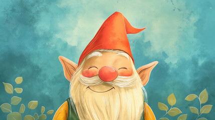 garden gnome smiling