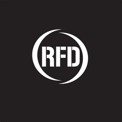 Initial letter RFD logo and wings symbol. Wings design element, initial Letter RFD logo Icon, Initial Logo Template.
