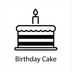 Birthday Cake Vector icon
