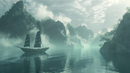 Obraz premium Emerald Waters of Ha Long Bay, Vietnam