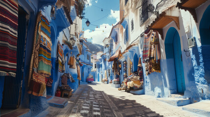 Fototapeta premium s): Blue-Washed Chefchaouen, Morocco