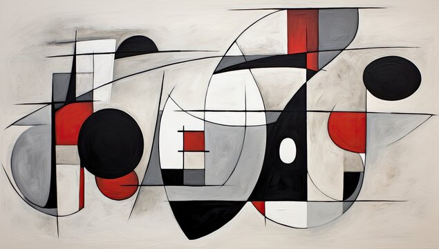 Colorful Abstraction: Vector Illustration of Geometric Shapes and Lines in a Pattern