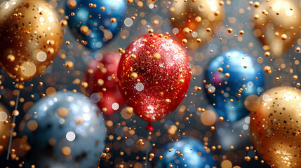 christmas background with baubles