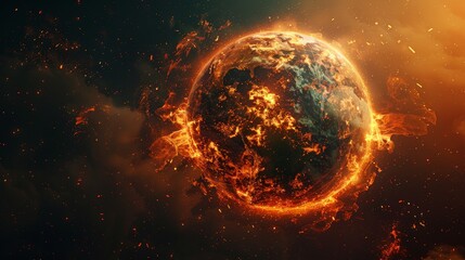 Obraz premium The devastating impact of global warming on our planets