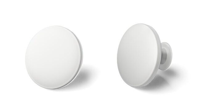 White Blank Popsocket Mock Up With Two Different Angles With On Transparent Background