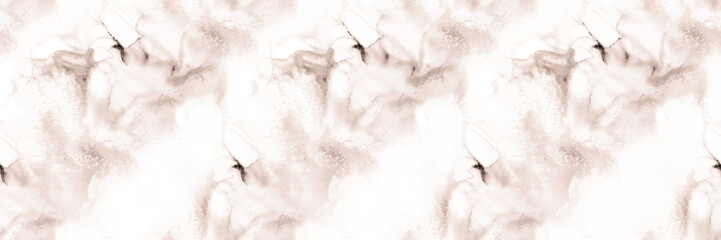 Cream Marble Pattern. Light Water Color Watercolor. Cream Alcohol Ink Splash Slate. Beige Pastel Grunge. Light Marble Background. Beige Gradient Watercolor. Brown Rock Paint. Vector Seamless Template