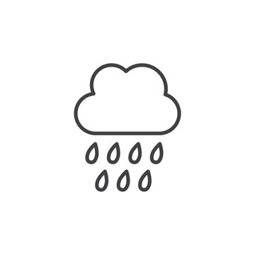 recommend clip art: Rain icon set. Rainy cloud symbols for weather forecasts.