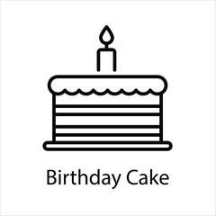 Birthday Cake Vector icon