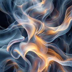 Obraz premium swirling, liquid forms that seamlessly merge and yield to each other. The image explores the concept of yielding in abstract, fluid shapes