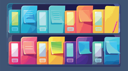 colored folders organized in hierarchy Vector style 