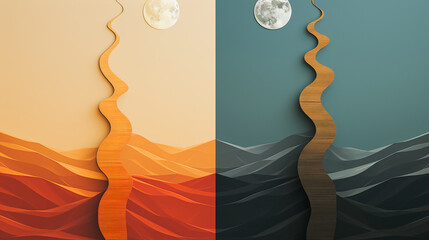 DOON: Abstract 3d Background, Day and Night